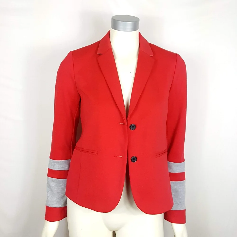 Gap Academy Blazer Womens Sz 6 Notched Lapel Jacket Red - Picture 2 of 5